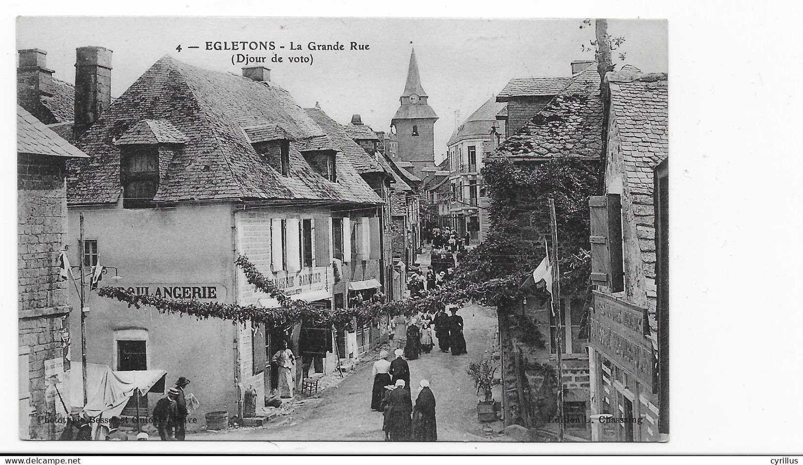 19 - EGLETONS - LA GRANDE RUE . DJOUR DE VOTO. BOULANGERIE BARRIERE - Egletons