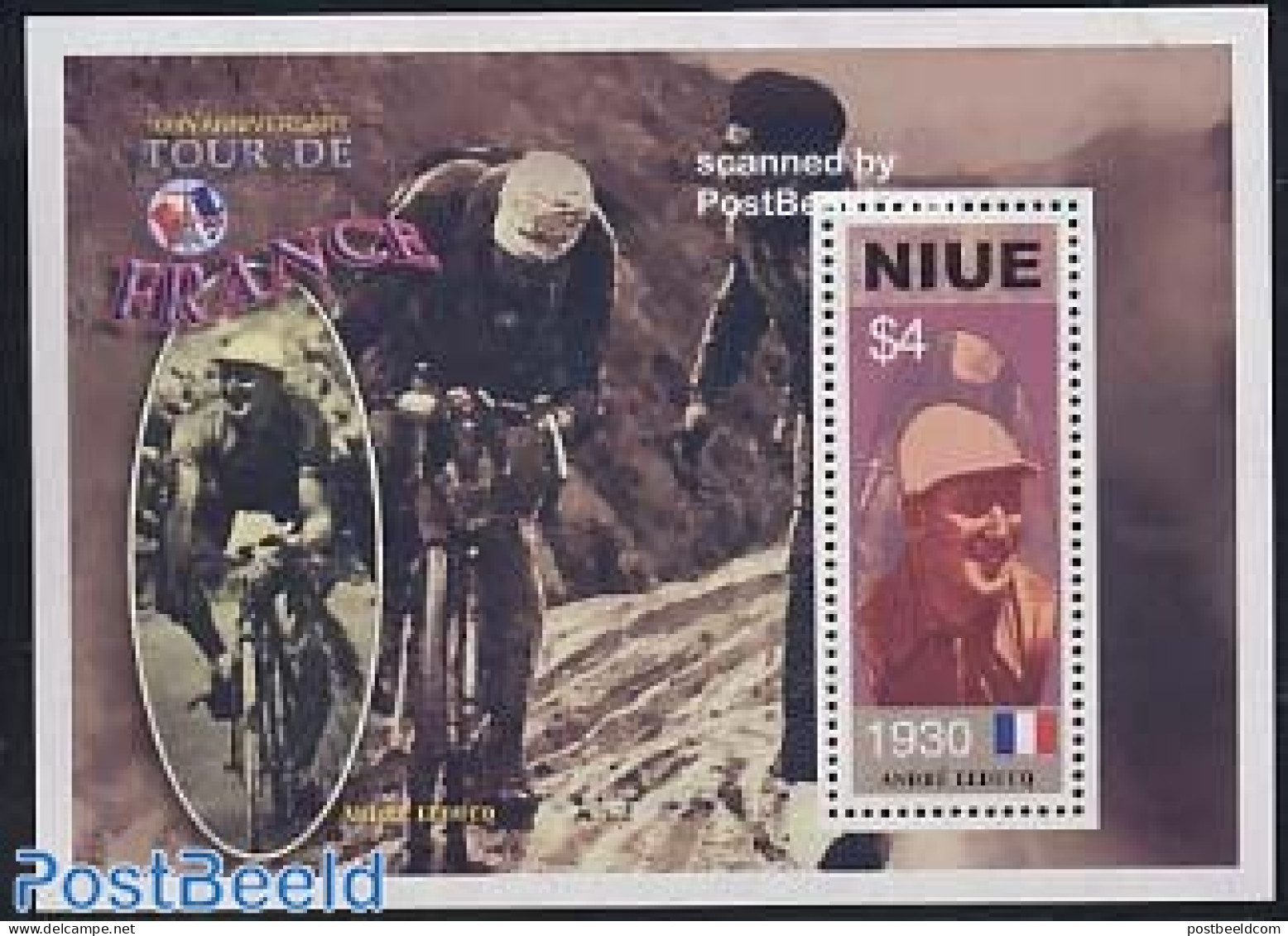 Niue 2003 Tour De France S/s, Andre Leducq, Mint NH, Sport - Cycling - Radsport