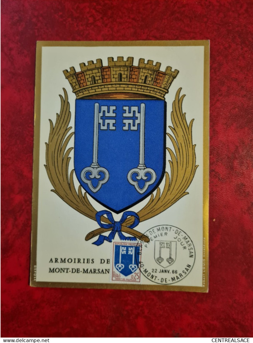 FDC 1966 MAXI BLASON DE MONT DE MARSAN - Non Classés