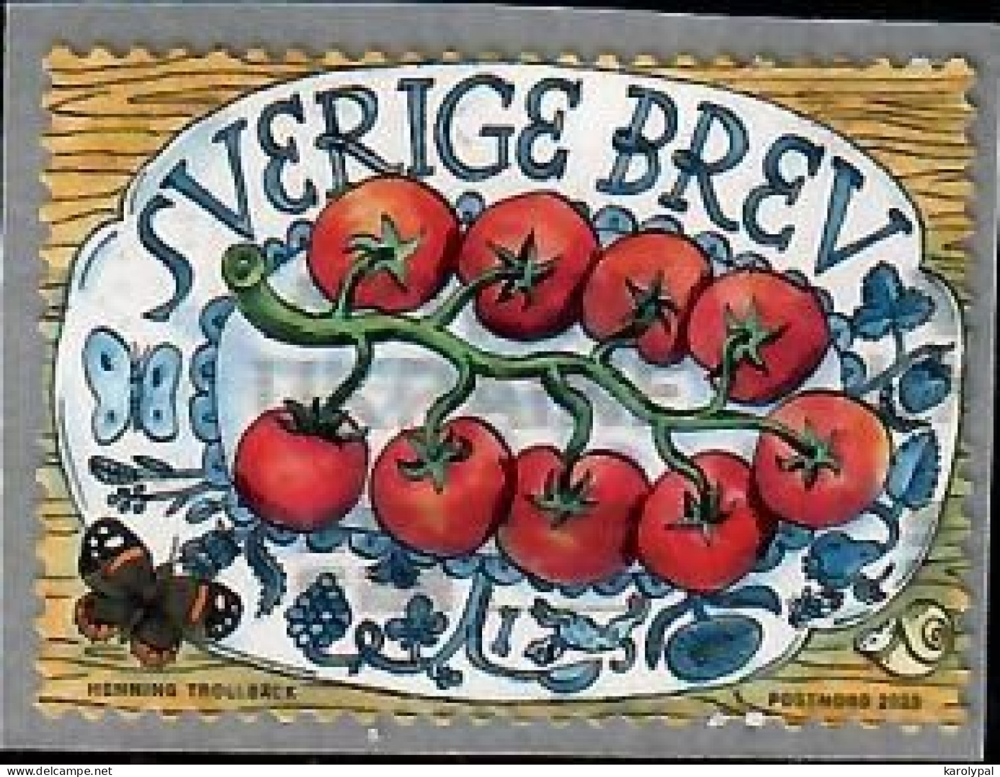 Sweden, 2023, Used,  Tomatoes, Mi. Nr. 3503 - Used Stamps