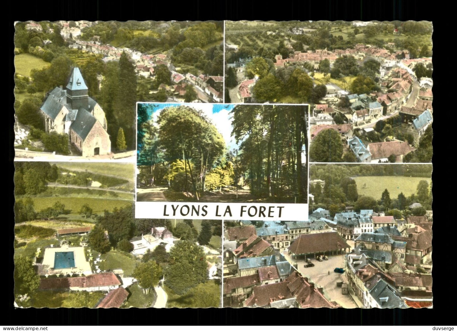 27 Eure Lyons La Foret Multivues Edition Sofer ( Lapie )  ( Format 10,5cm X 15cm ) - Lyons-la-Forêt