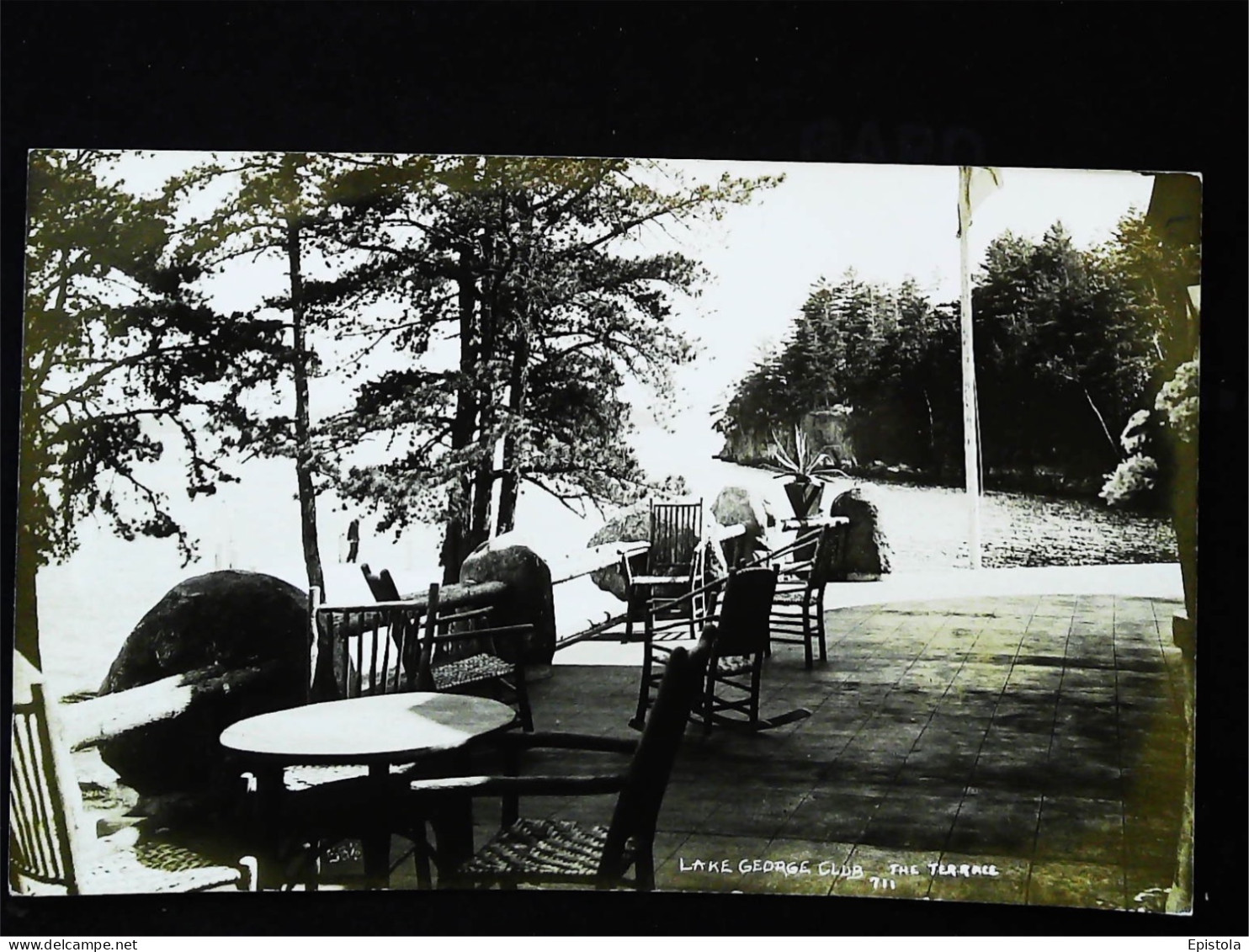 ► LAKE GEORGE Club Terrace   1940s - Lake George