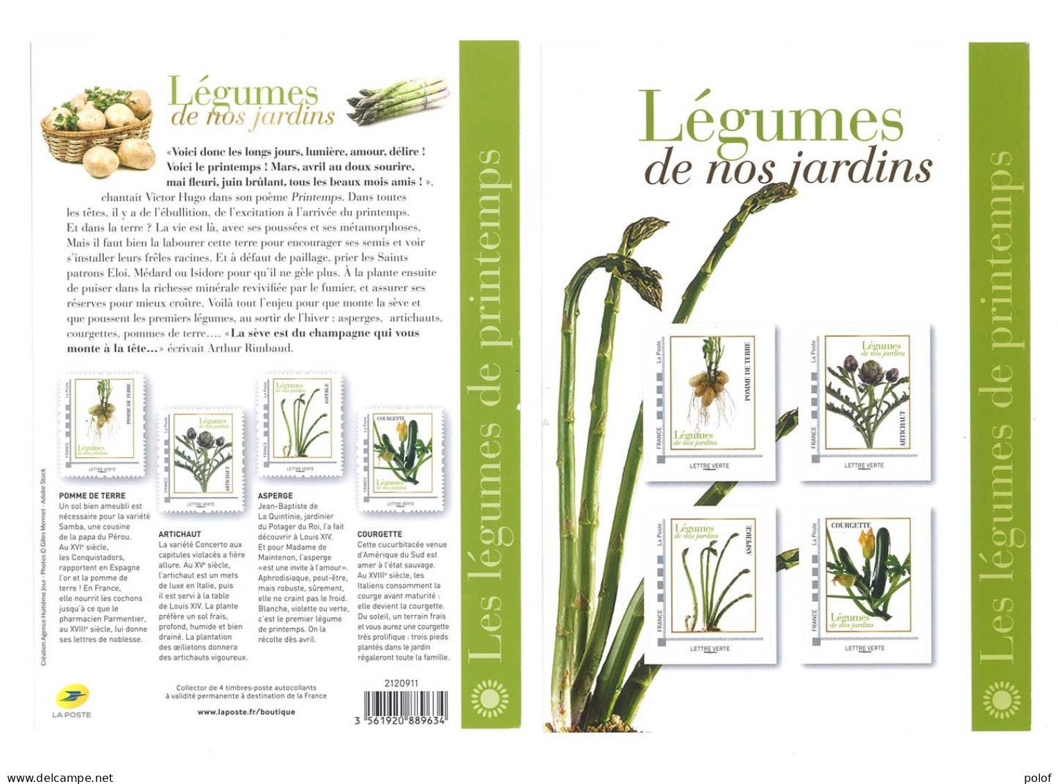 COLLECTOR - Légumes De Nos Jardins - De Printemps  - Bloc De  4 Timbres-Valeur Permanente-  (C 38) - Collectors