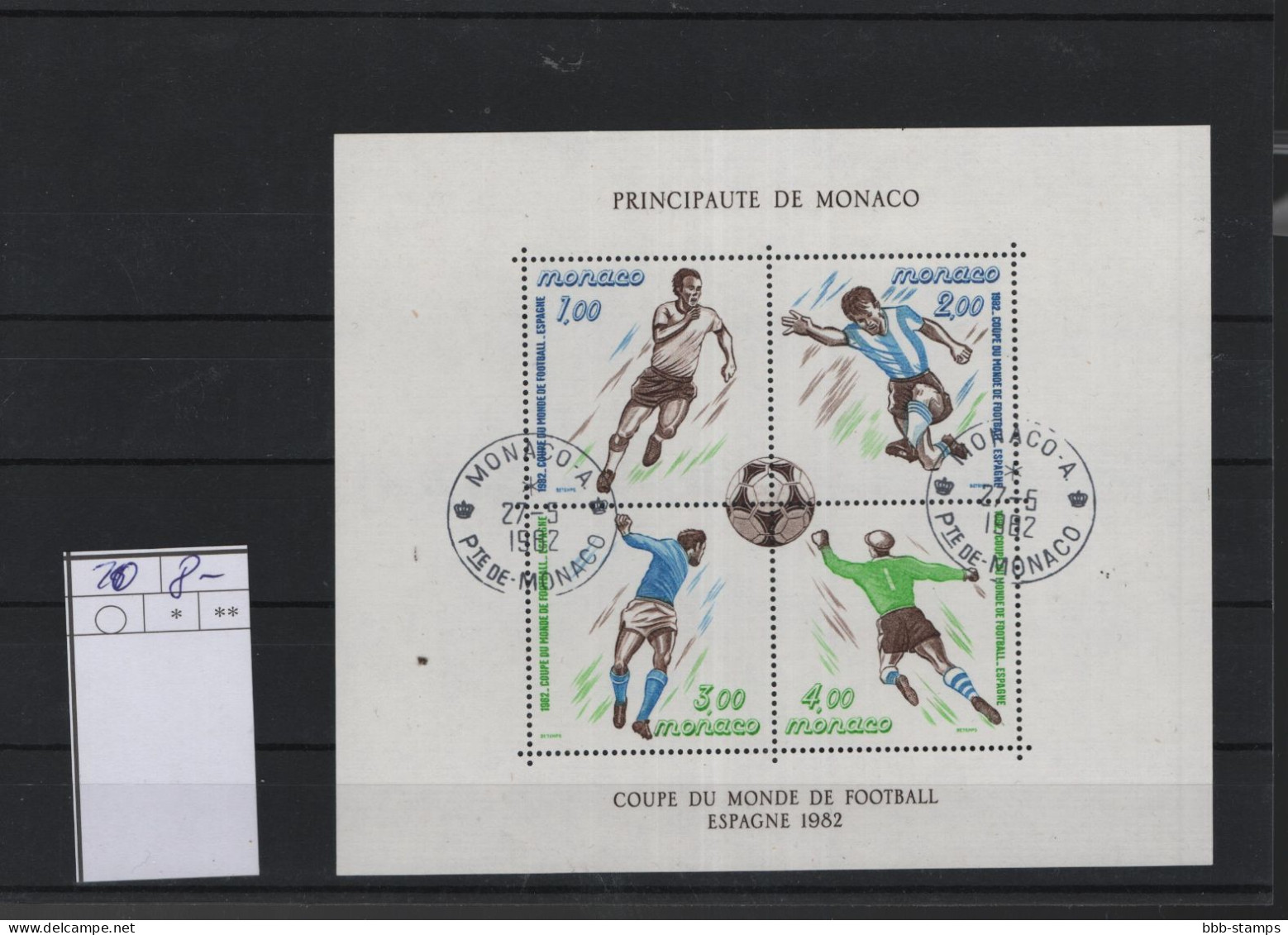 Monaco Michel Cat.No. Sheet Used 20 Soccer - Blocks & Sheetlets