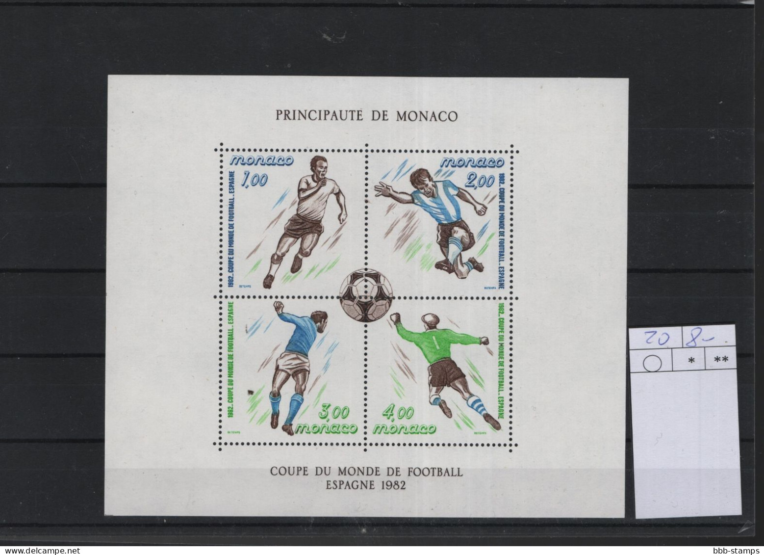 Monaco Michel Cat.No. Sheet Mnh/**  20 Soccer - Blokken