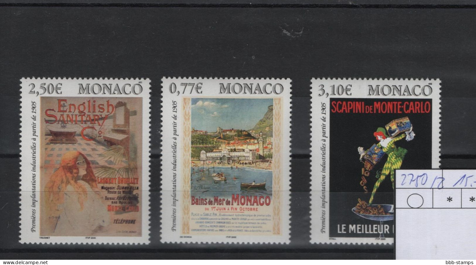 Monaco Michel Cat.No. Mnh/** 2750/2752 - Ungebraucht