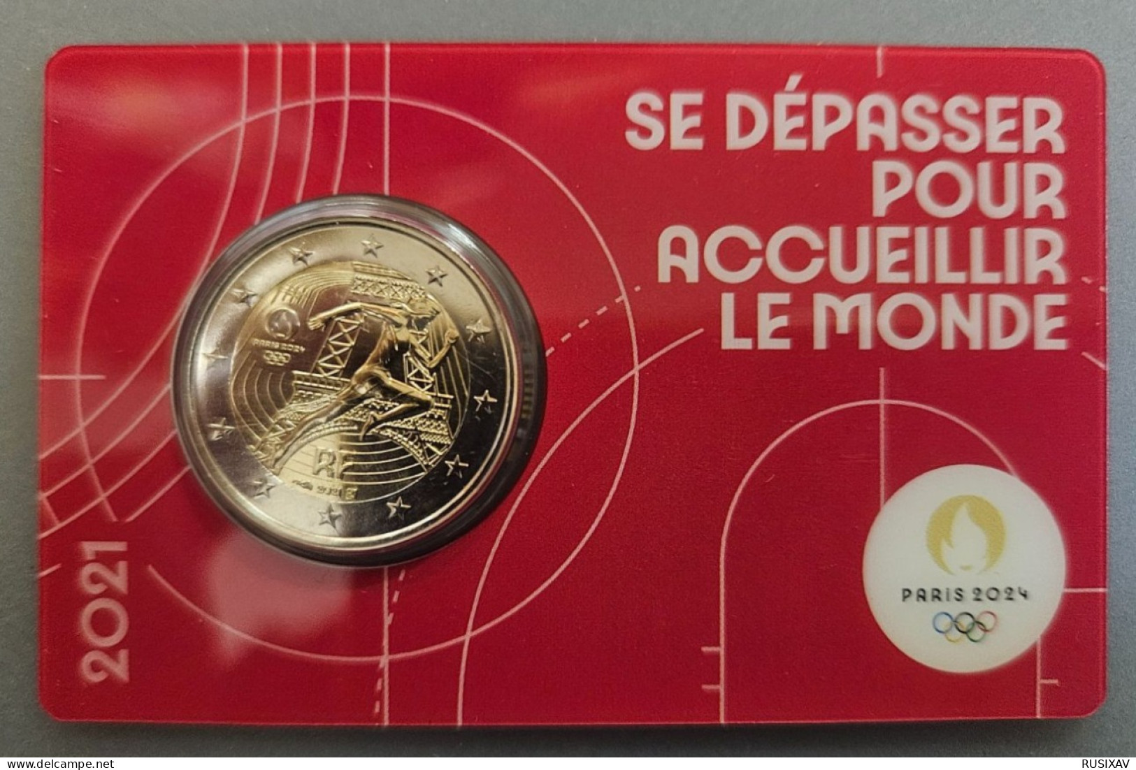 France 2021 Coincard BU 2e Commémorative JO Paris 2024 Olympic - France