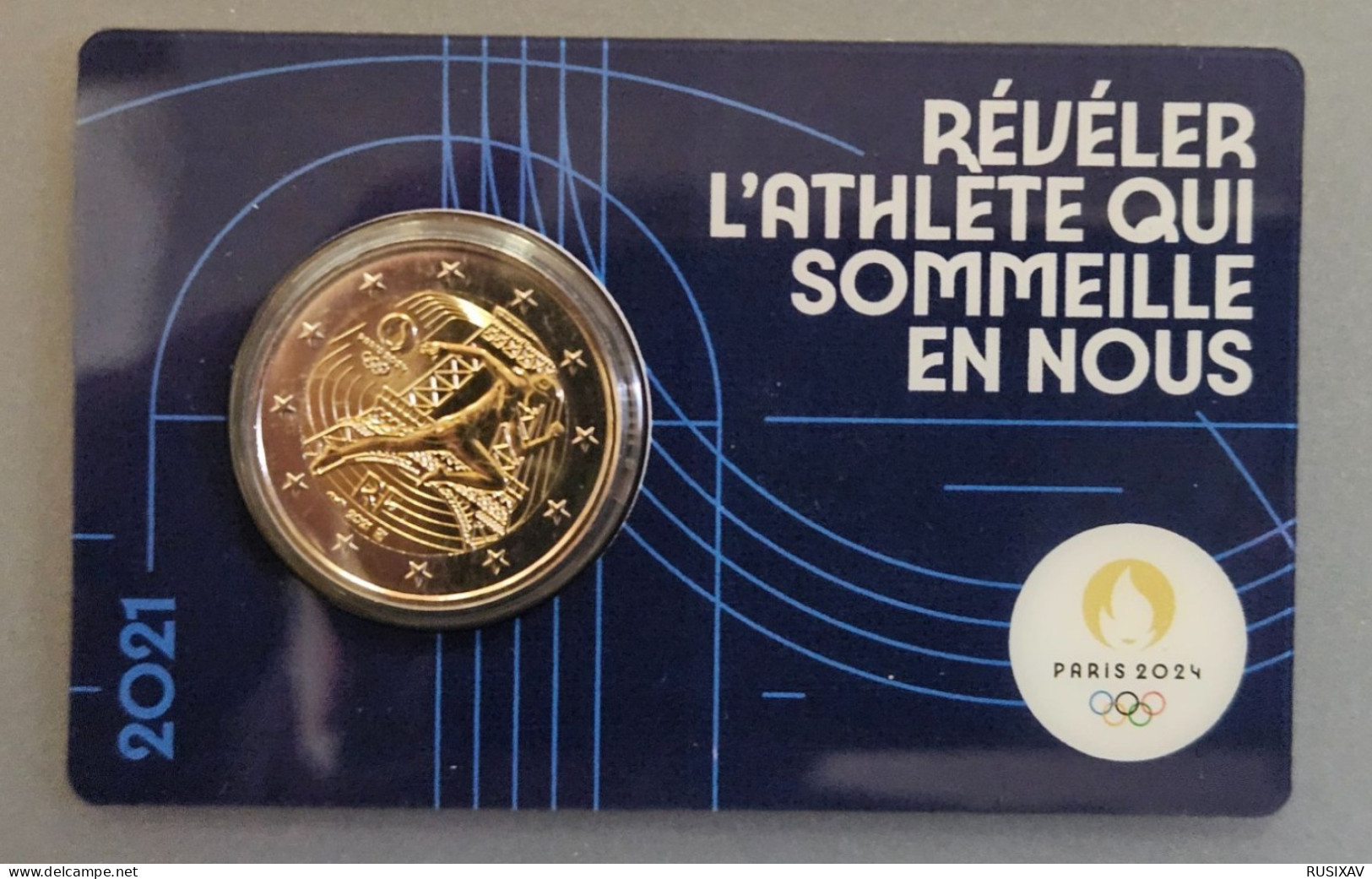 France 2021 Coincard BU 2e commémorative JO Paris 2024 Olympic