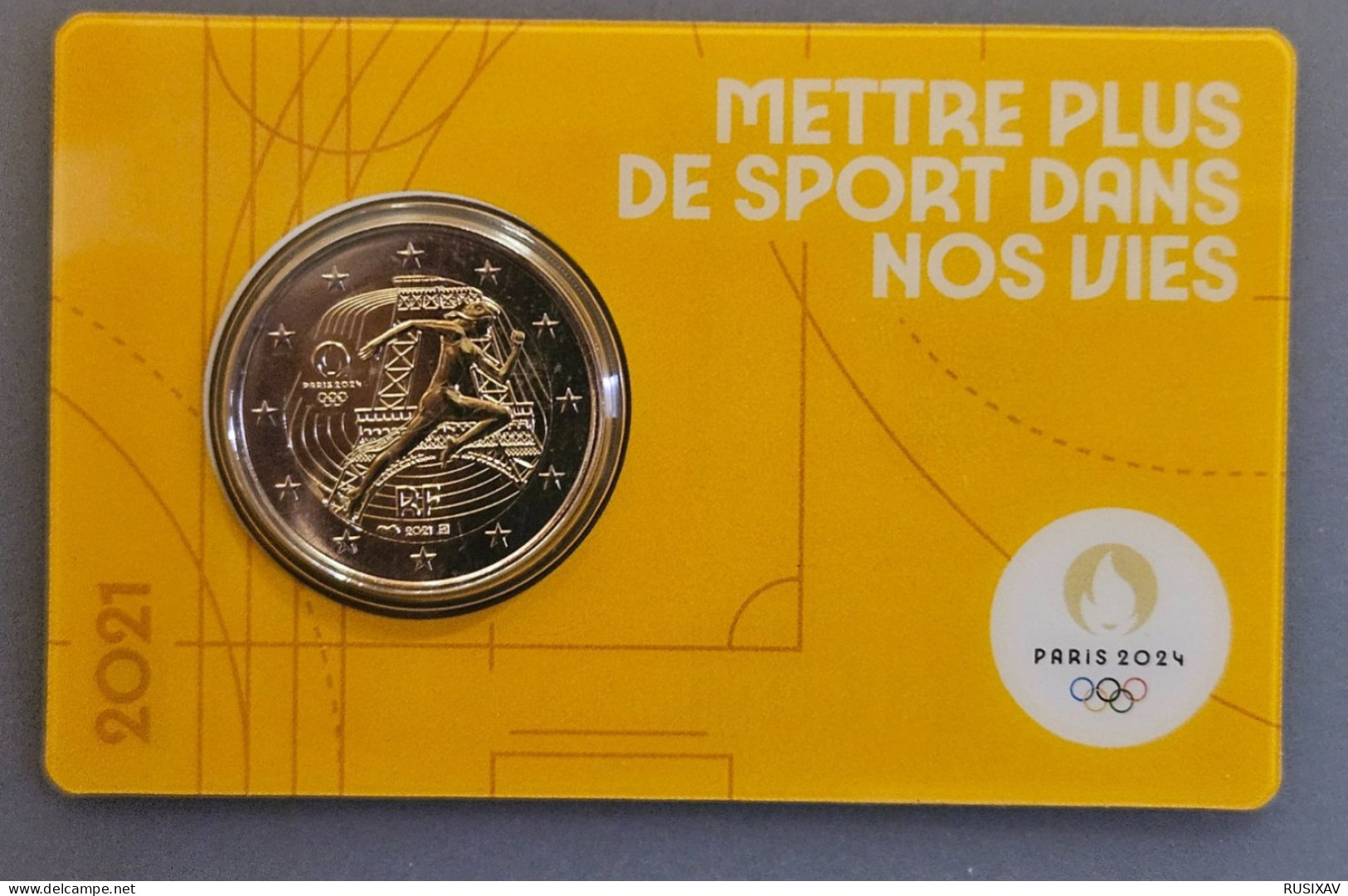 France 2021 Coincard BU 2e commémorative JO Paris 2024 Olympic