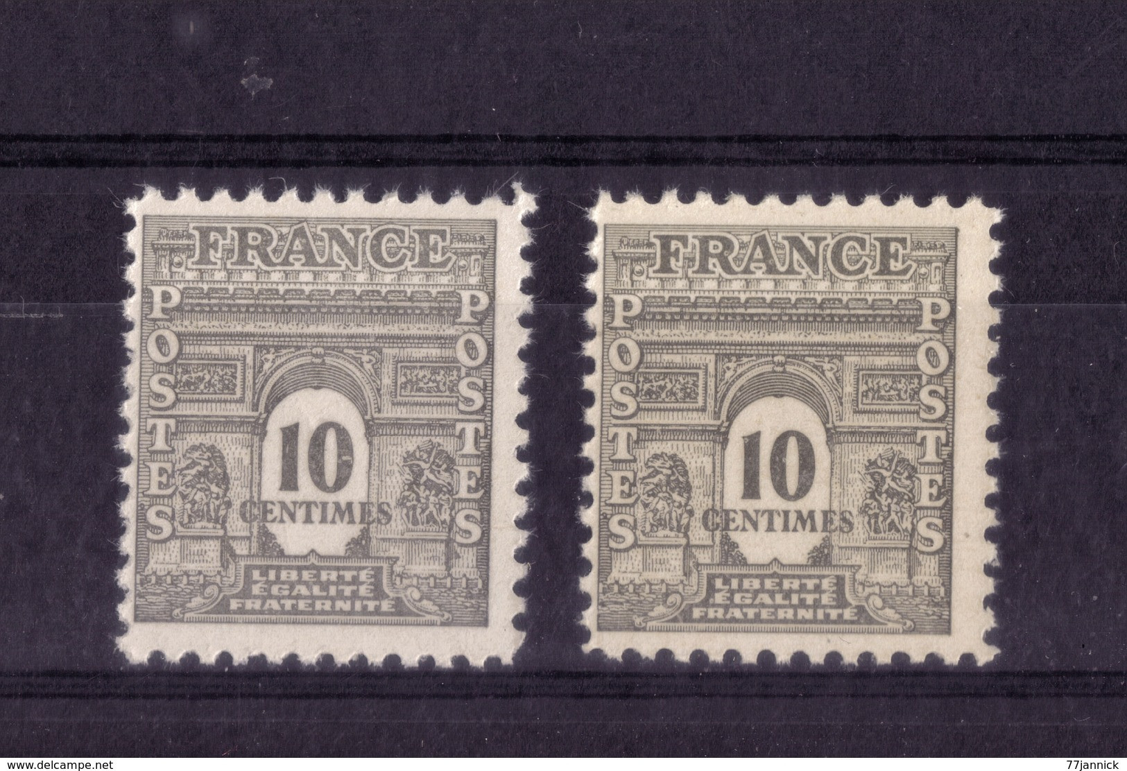 VARIETE DE COULEUR N° 621 ( Gris Clair/gris Jaunatre) NEUF** - Unused Stamps