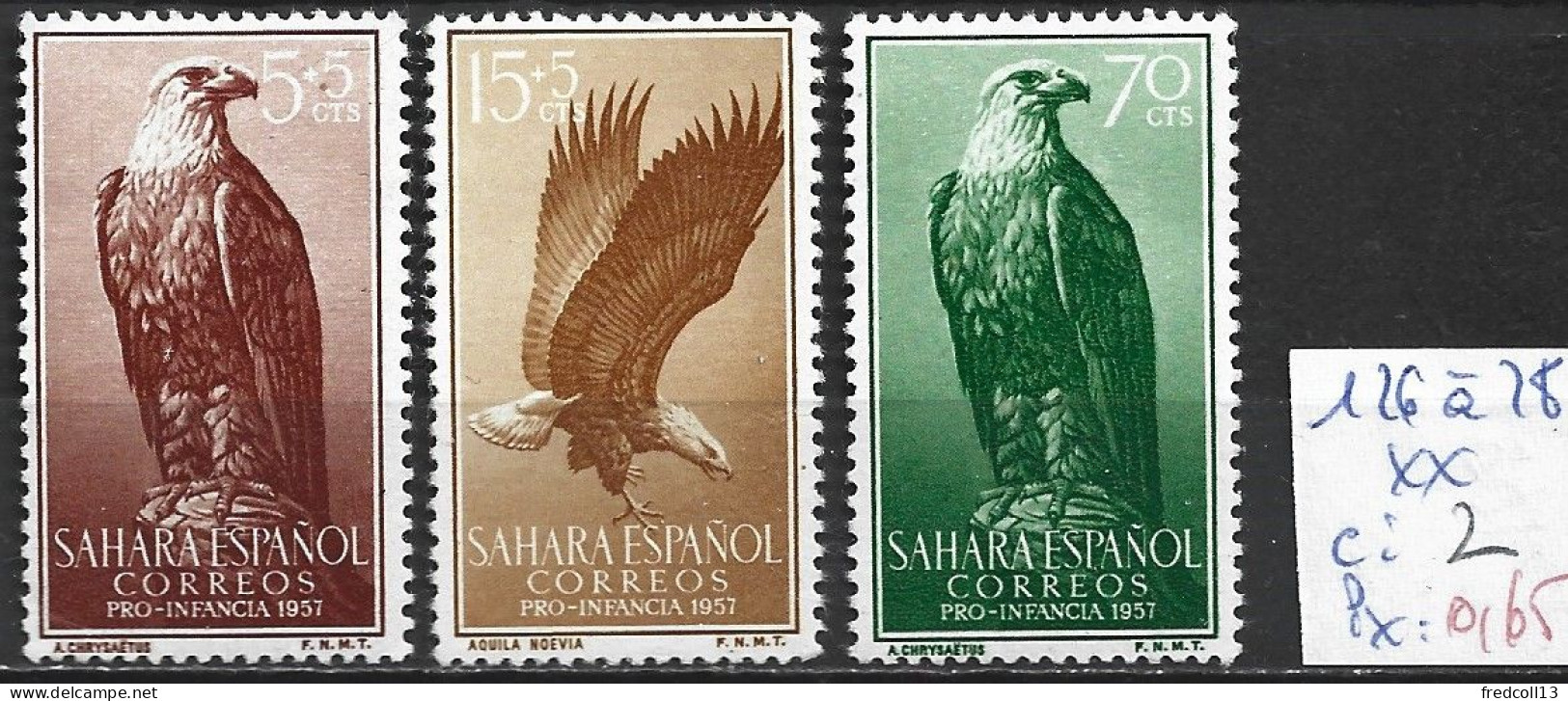 SAHARA ESPAGNOL 126 à 28 ** Côte 2 € - Águilas & Aves De Presa