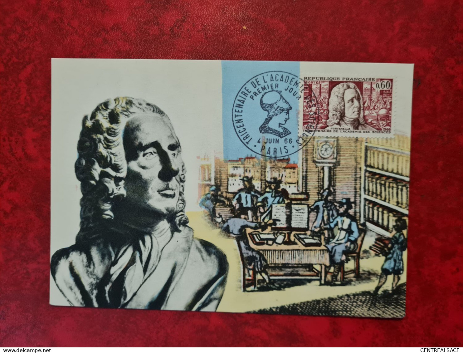 FDC 1966 MAXI PARIS TRICENTENAIRE DE L'ACADEMIE DES SCIENCES - Zonder Classificatie