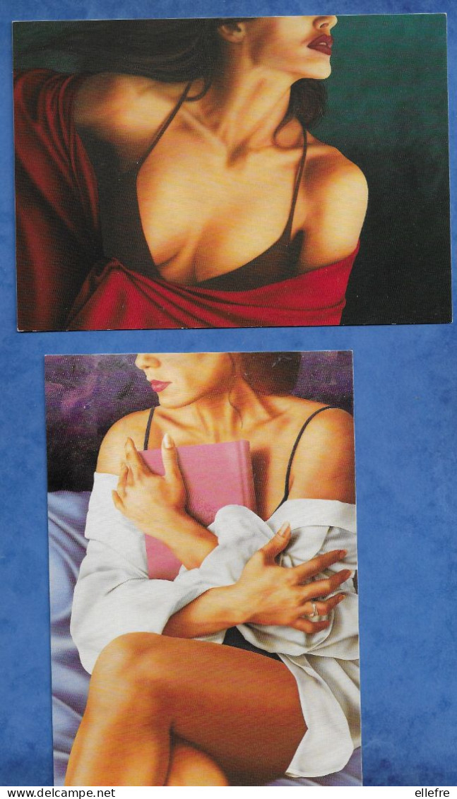 CPM LOT DE 2 CARTE PIN UP - THE RESONANCE WOMEN Peintre  MICHAEL COAKES - Pin-Ups