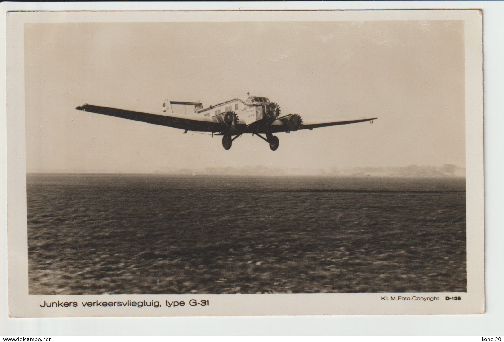 Vintage KLM Rppc Lufthansa Junkers G-31 @ Schiphol Amsterdam Airport - 1919-1938: Between Wars