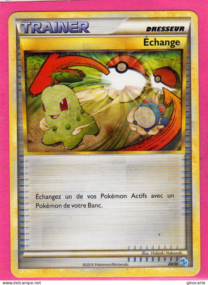 Carte Pokemon Francaise 2010 Heart Gold Trainer Kits 28/30 Echange Neuve - Trainer Kits