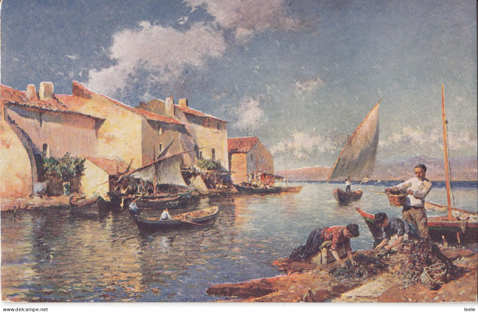 CL50.Vintage Postcard. Smiling Shore. Boats In Harbour. By J-G Gagliardini - Museos