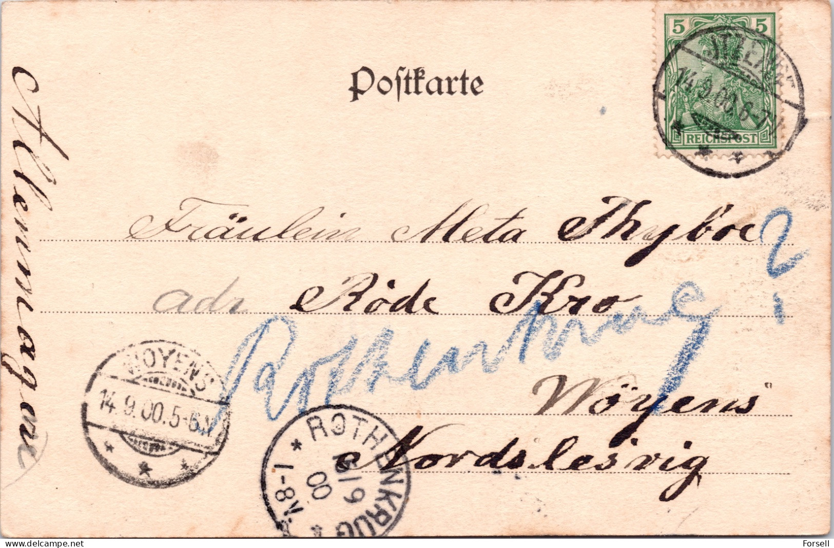 Gruss Aus Café-Restaurant “Union Zu Itzehoe” (stempel: Itzehoe 1900) - Itzehoe