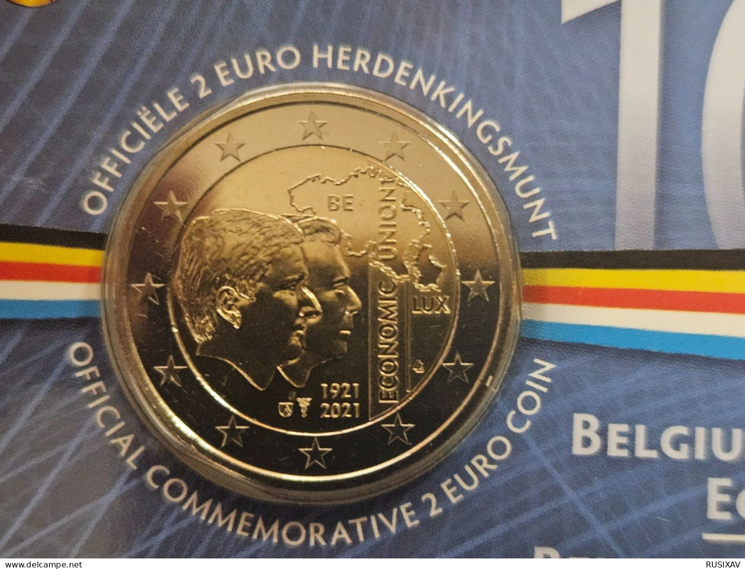 Belgique 2021 Coincard 2 Euros Belgique 2021 Union économique - Version Flamand - België