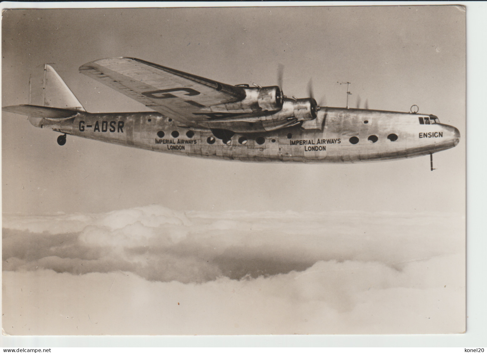 Vintage Rppc BEA BOAC British Imperial Airways Armstrong Whitworth "Ensign" Aircraft - 1946-....: Era Moderna