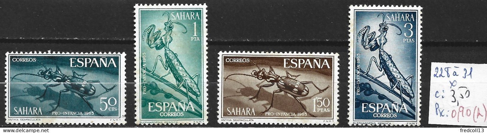 SAHARA ESPAGNOL 228 à 31 * Côte 3.50 € ( Rouille ) - Sahara Español
