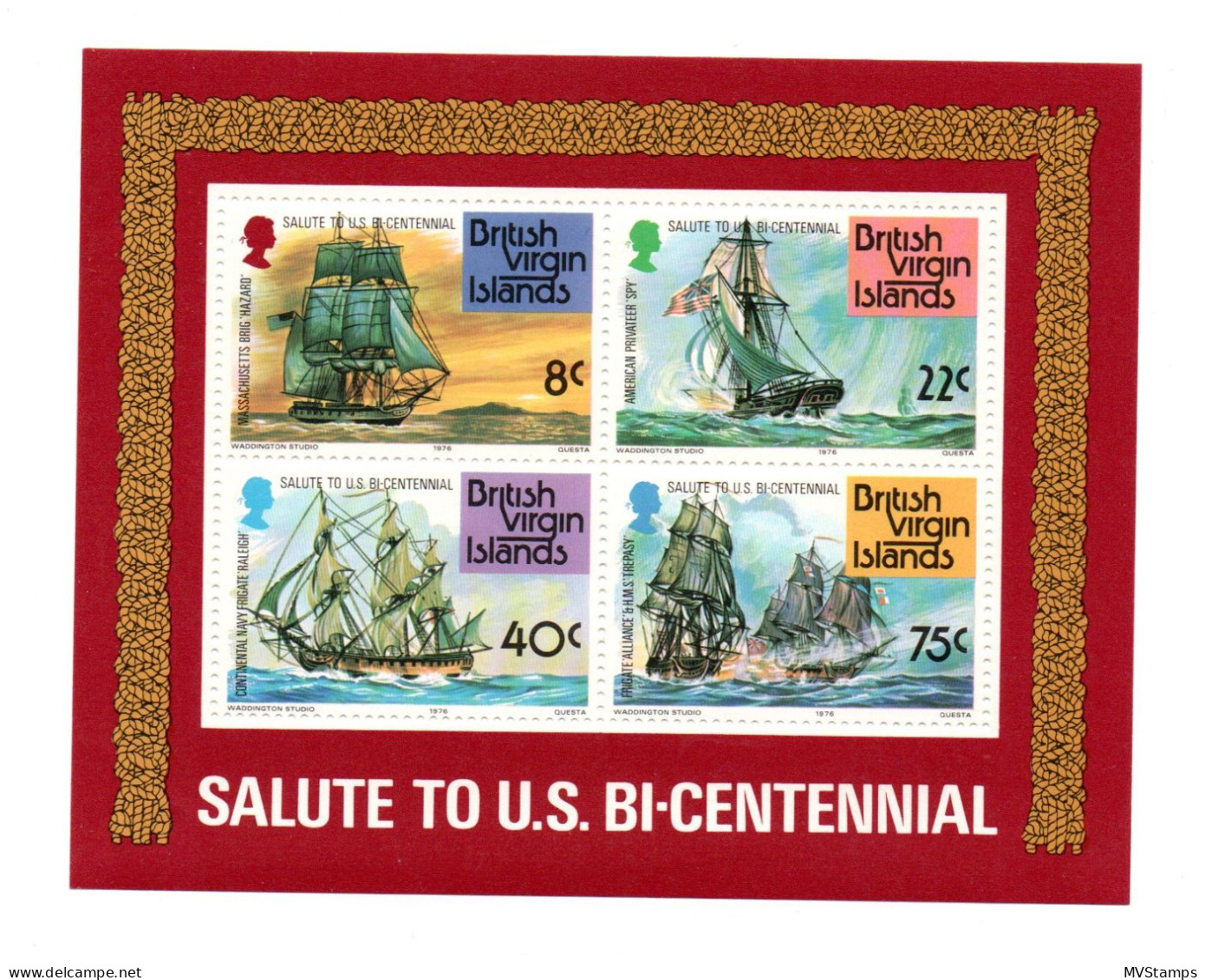 Virgin Islands 1976 Sheet Boats/Ships/Schiffe Stamp (Michel Block 7) MNH - Britse Maagdeneilanden