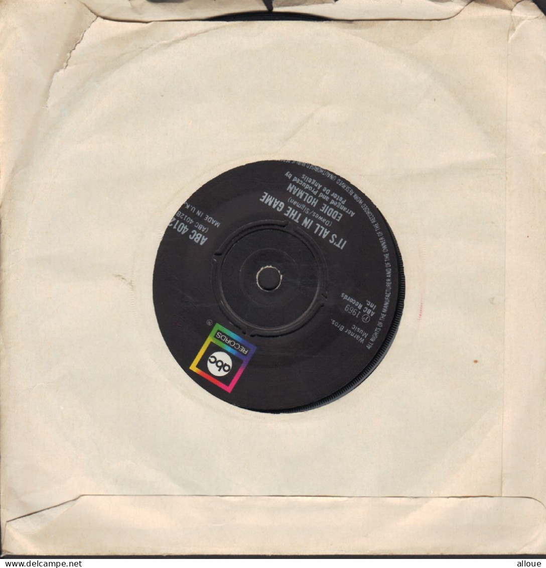 EDDIE HOLMAN - UK SG 1969 - (HEY THERE) LONELY GIRL + 1 - Soul - R&B