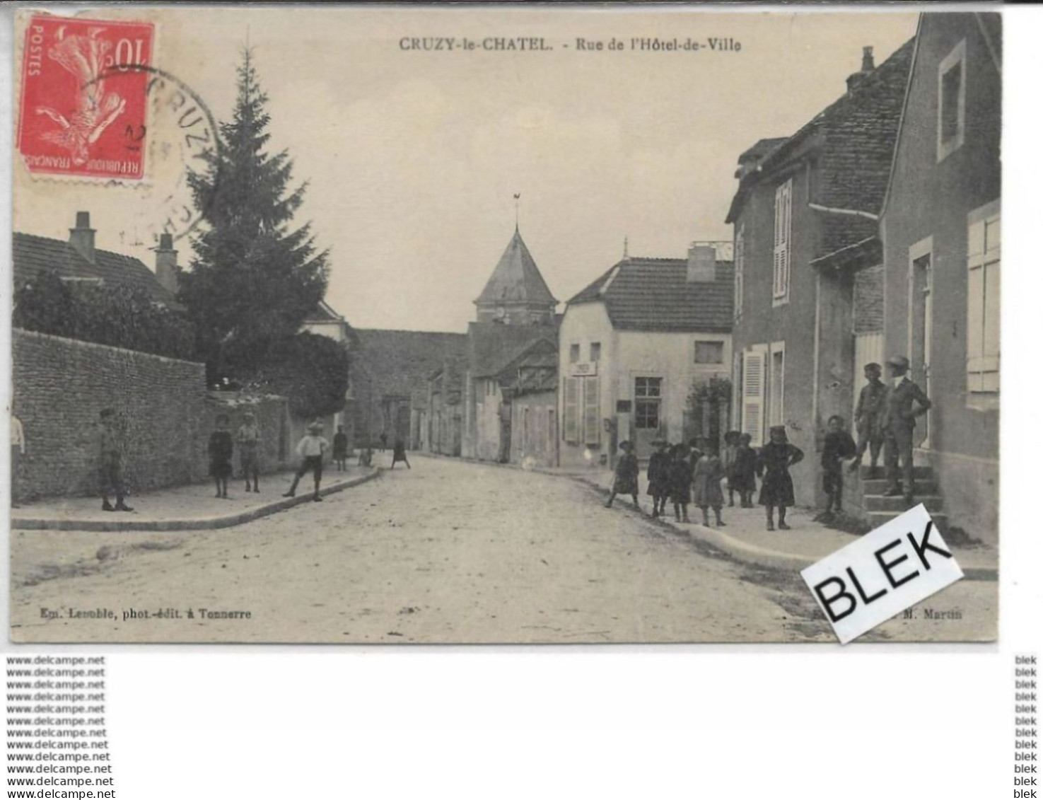 89 . Yonne . Cruzy   Le Chatel  : Rue De L ' Hotel De Ville . - Cruzy Le Chatel