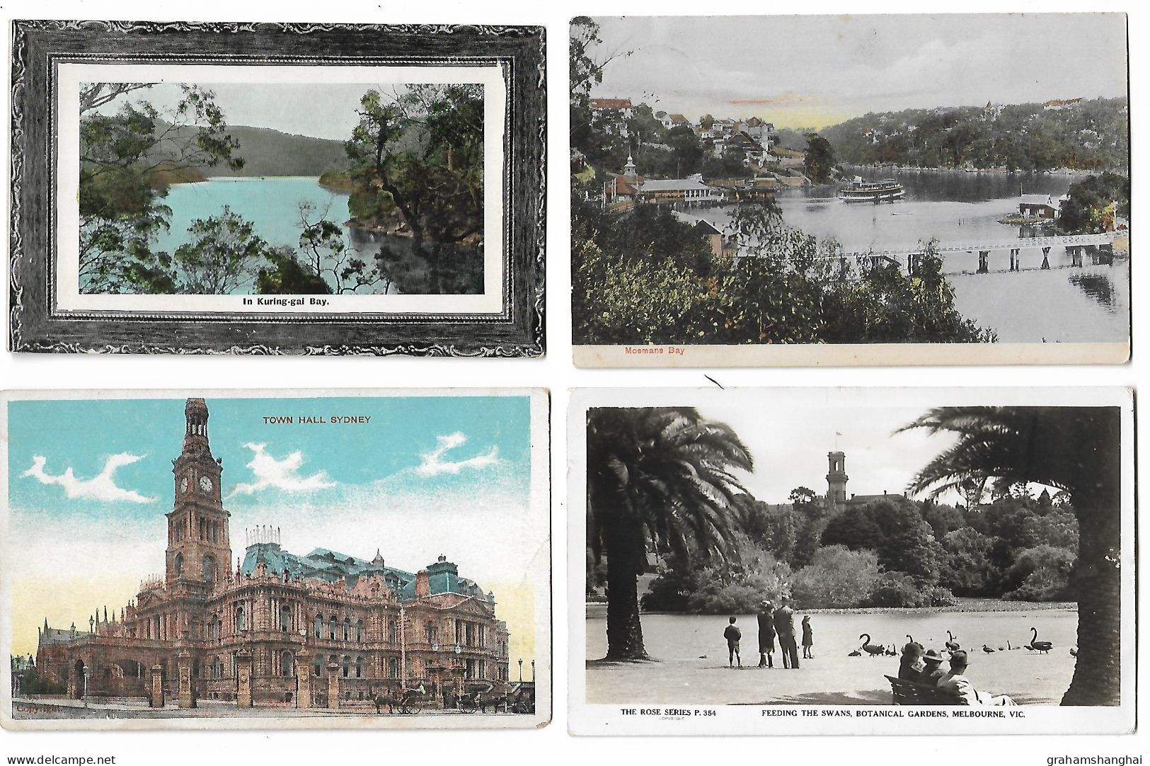 8 Postcards Lot Australia Kuring-Gai Sydney NSW Melbourne Bendigo Black Boy Burnt Tree VIC Brisbane QLD - Other & Unclassified