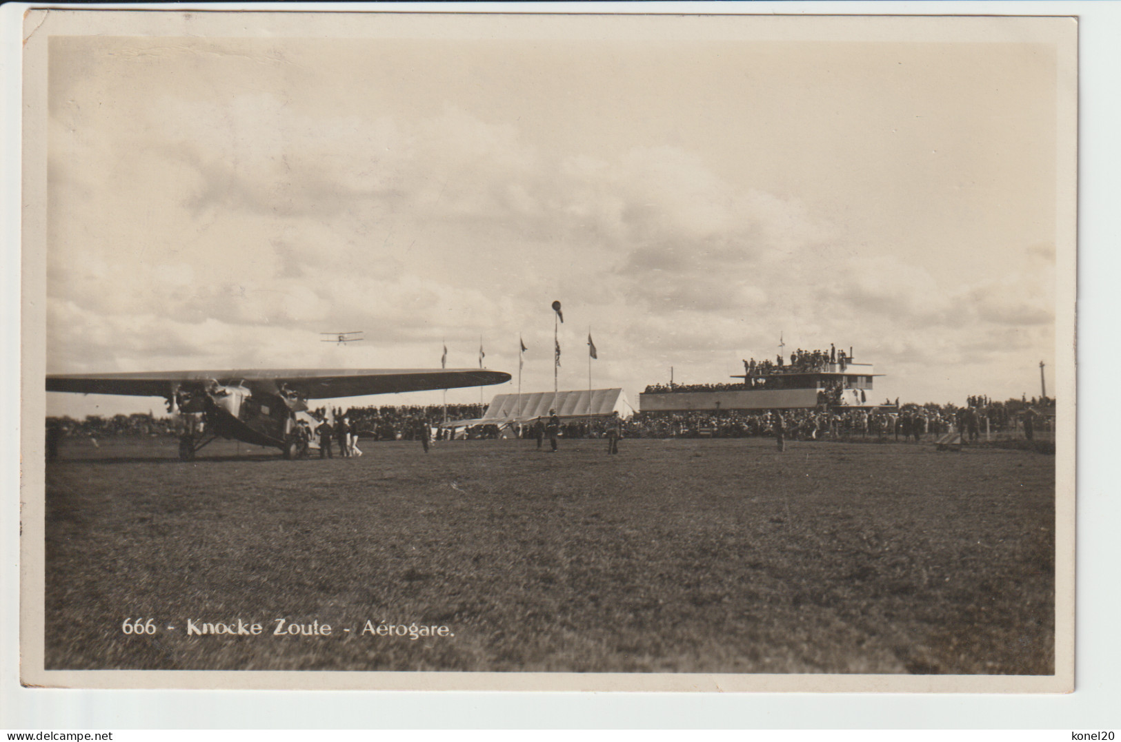 Vintage Rppc Sabena Aircraft @ Vliegveld Knokke-Le Zoute Airport - 1919-1938: Fra Le Due Guerre