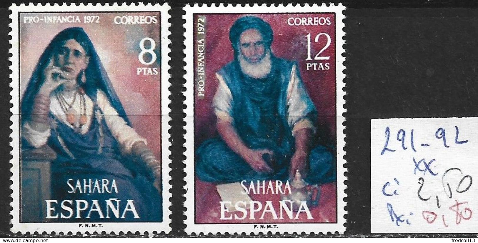 SAHARA ESPAGNOL 291-92 ** Côte 2.50 € - Spanische Sahara