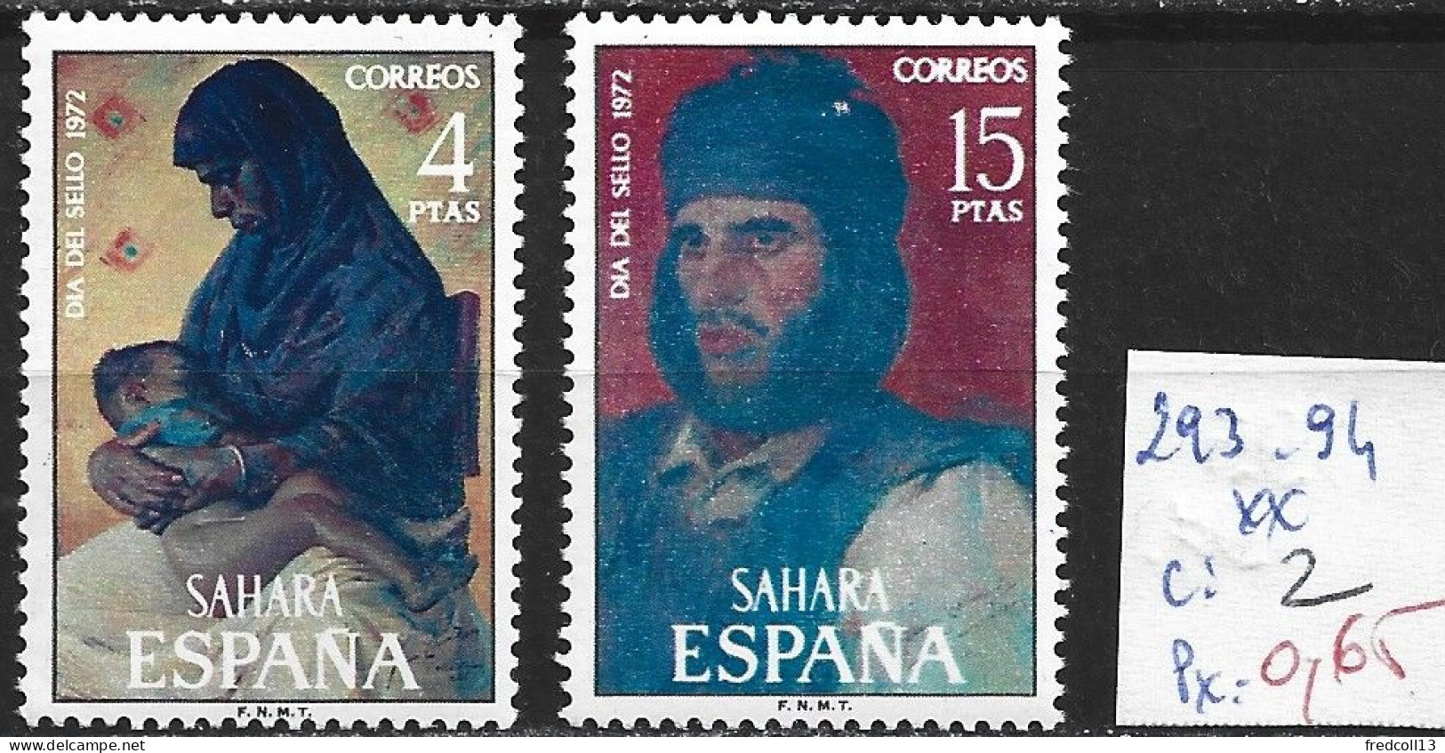 SAHARA ESPAGNOL 293-94 ** Côte 2 € - Spanish Sahara