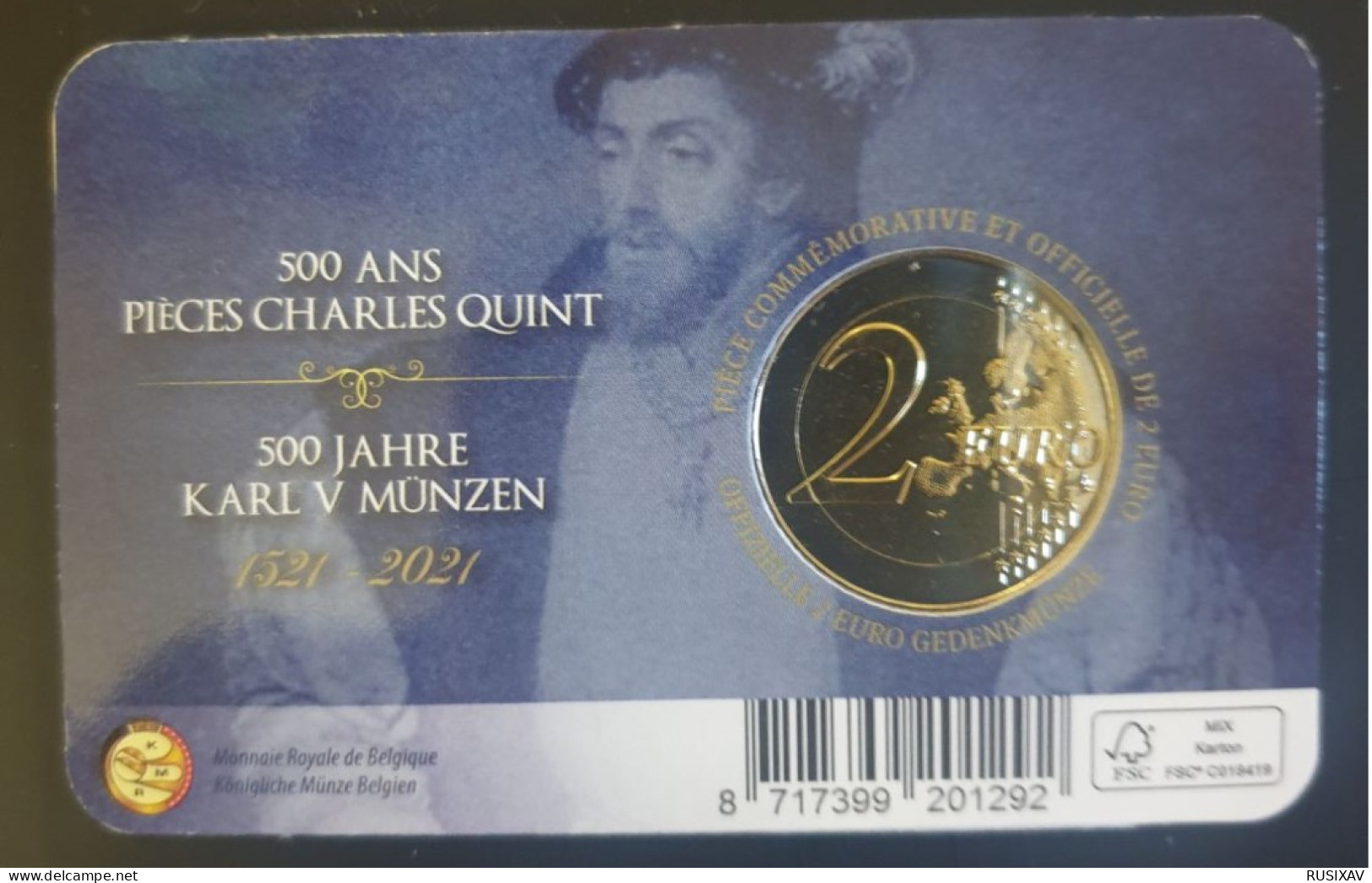 Belgique 2021  Coincard 2 Euro 2021 500 Ans Charles Quint Version Néerlandaise - Belgio