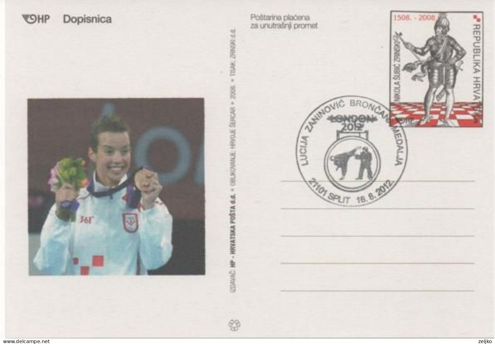 Croatia, Olympic Games 2012 London, Taekwondo Bronze Medal L. Zaninovic - Sommer 2012: London