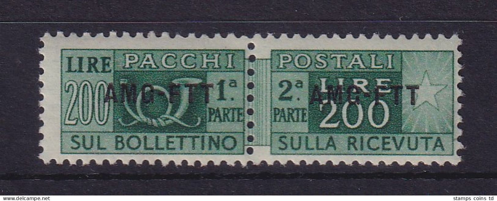 Triest Zone A 1949 Paketmarken 200 Lire  Mi.-Nr. 23  Postfrisch ** - Nuovi
