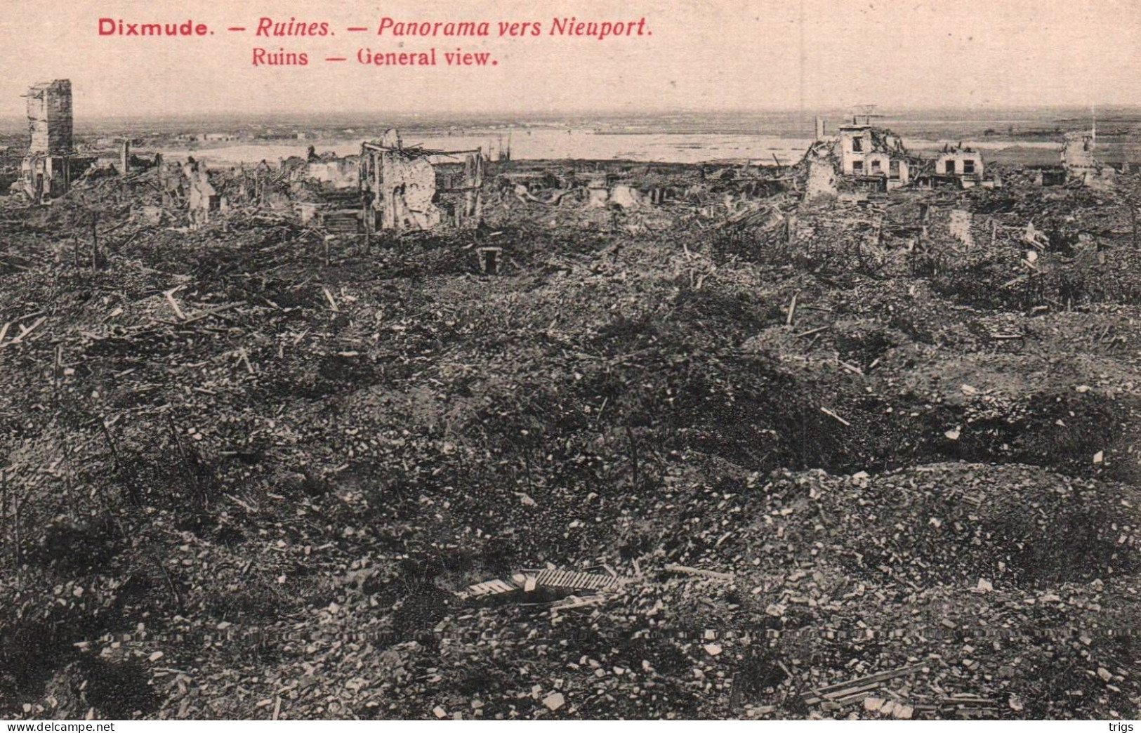 Dixmude (Ruines) - Panorama Vers Nieuport - Diksmuide