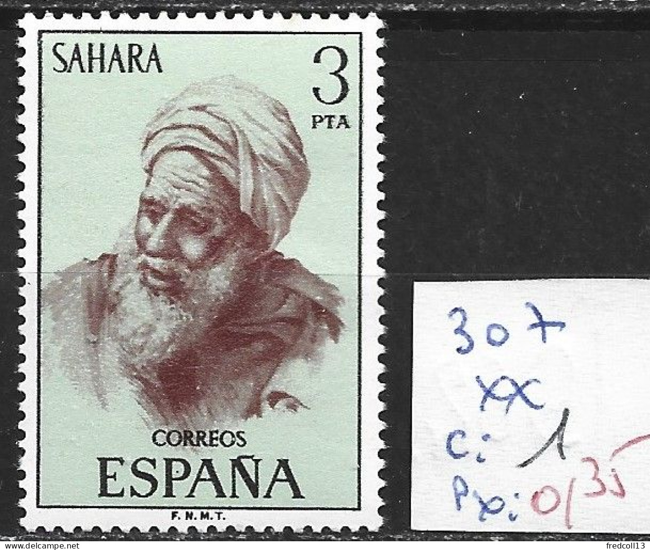 SAHARA ESPAGNOL 307 ** Côte 1 € - Sahara Spagnolo