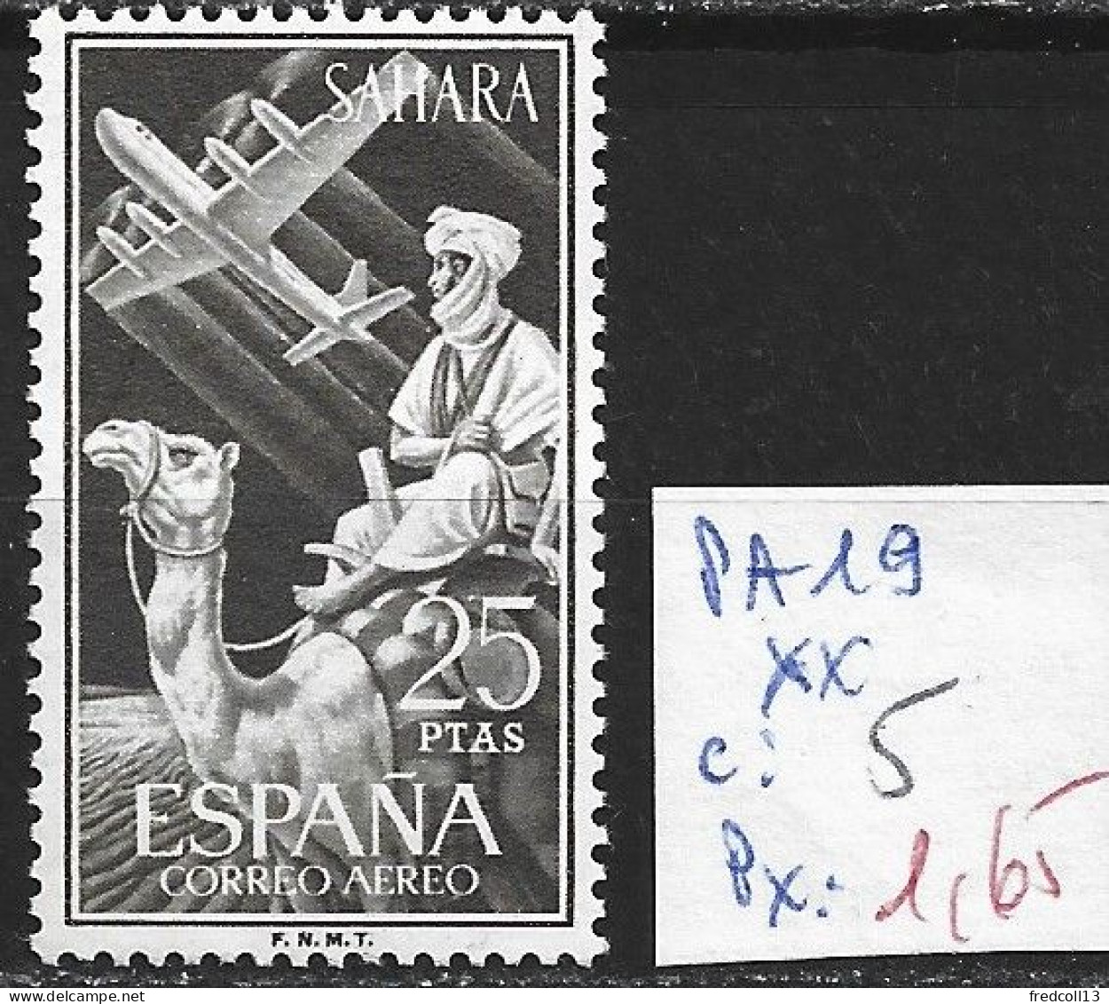 SAHARA ESPAGNOL PA 19 ** Côte 5 € - Spaanse Sahara
