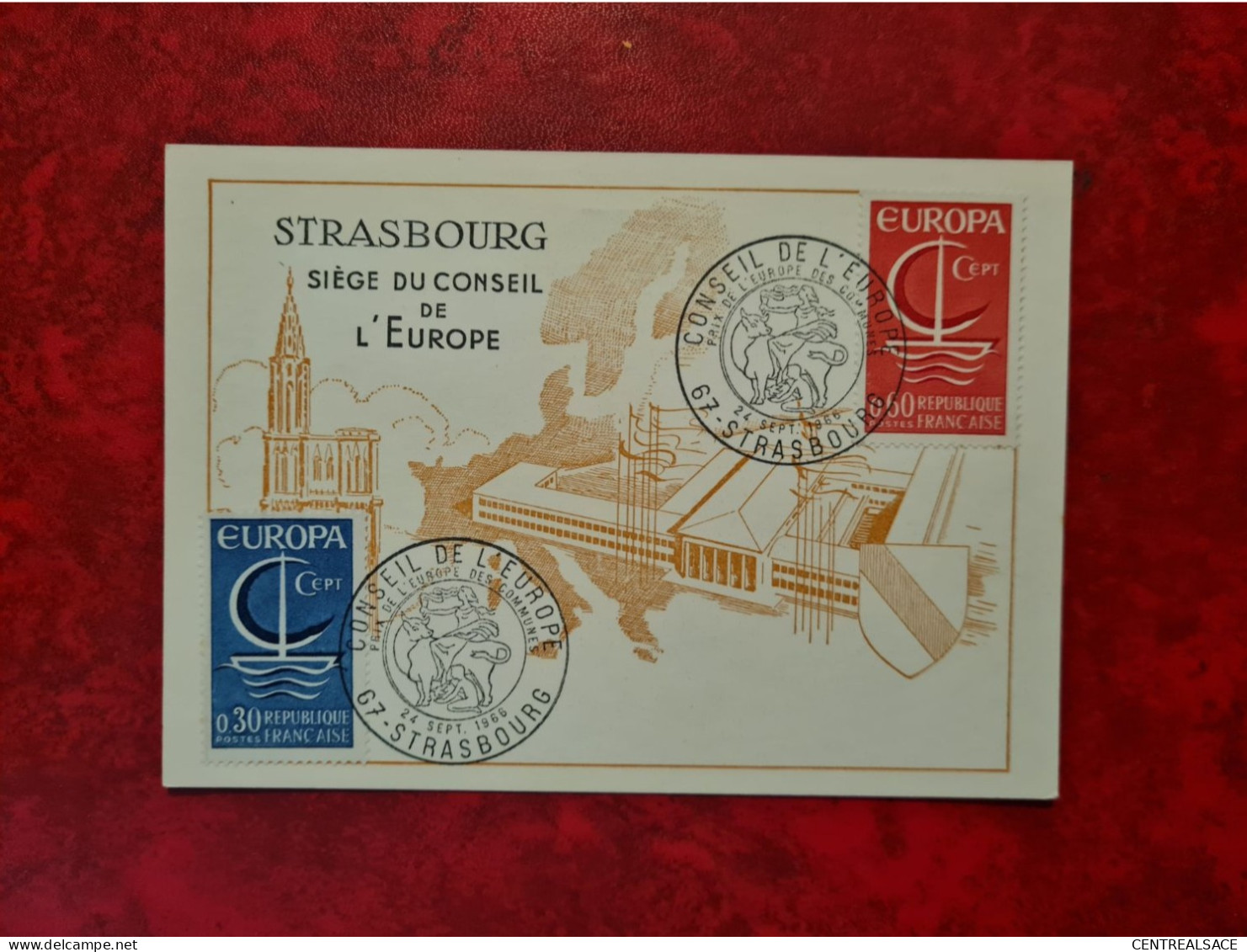 FDC 1966 MAXI STRASBOURG CONSEIL DE L'EUROPE EUROPA - Zonder Classificatie