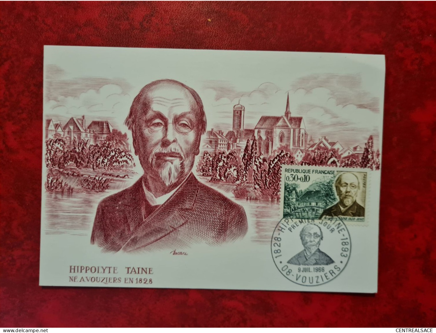 FDC 1966 MAXI VOUZIERS HIPPOLYTE TAINE - Sin Clasificación