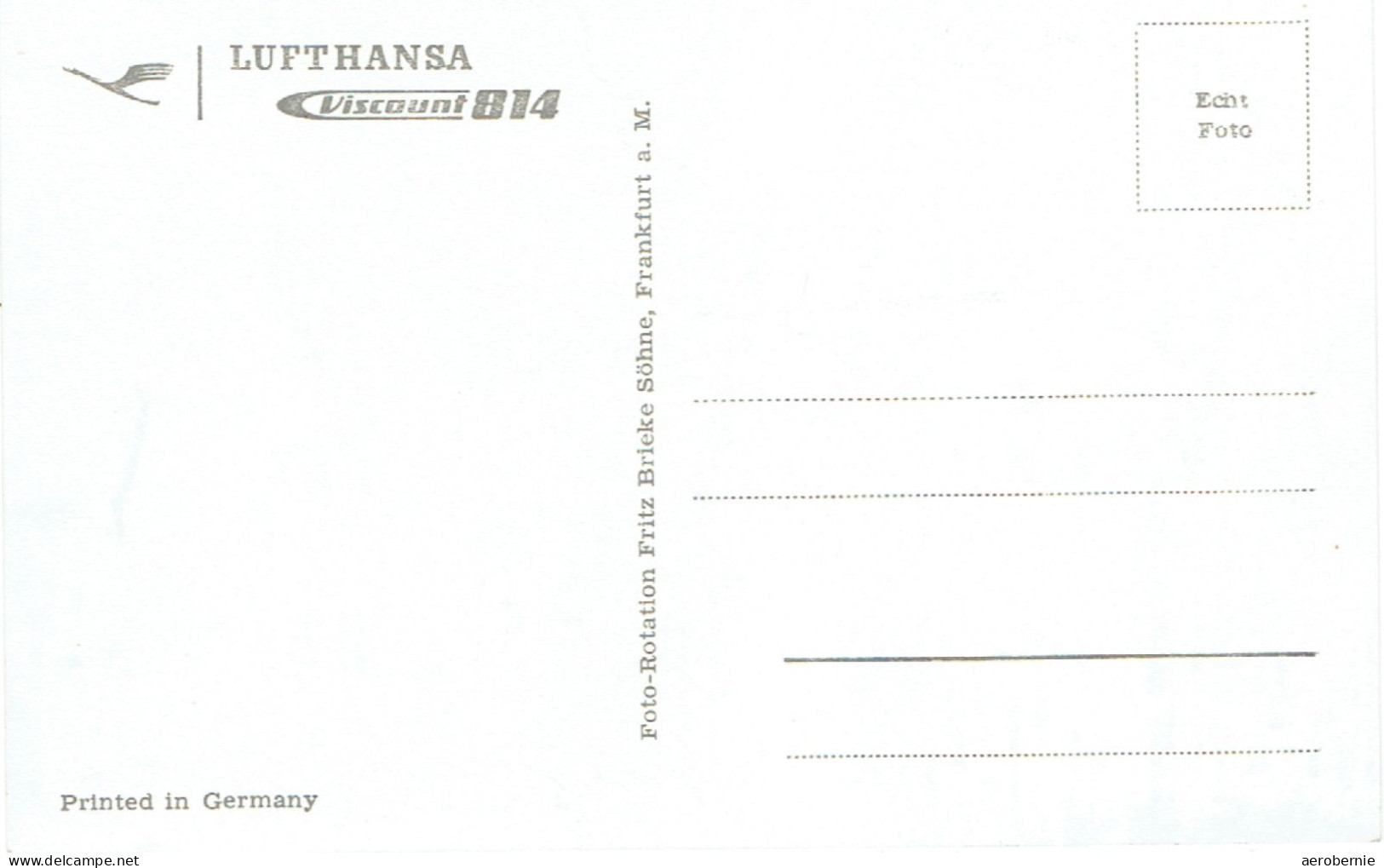 LUFTHANSA - Vickers 814 Viscount  (airline Issue) - 1946-....: Era Moderna