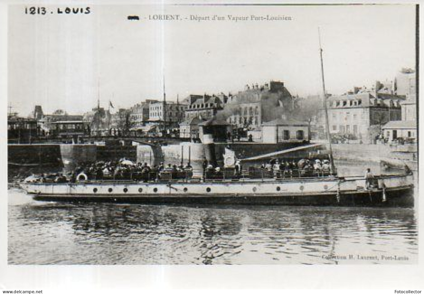 Lorient (56) : Départ D'un Vapeur Port-Louisien - Schiffe
