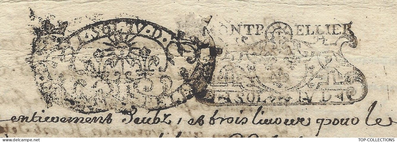 1719 CACHET DE GENERALITE  DE MONTPELLIER DOUBLE CACHET SUR 8 PAGES V.SCANS - Matasellos Generales