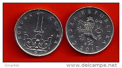 Czech Republic  2010 1 Kc Umlaufmünze UNC Circulating Coin Tschechische Republik - República Checa