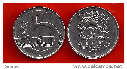 Czech Republic Tschechische Republik TSCHECHIEN 2009 5 Kc Umlaufmünze UNC Circulating Coin - Tschechische Rep.