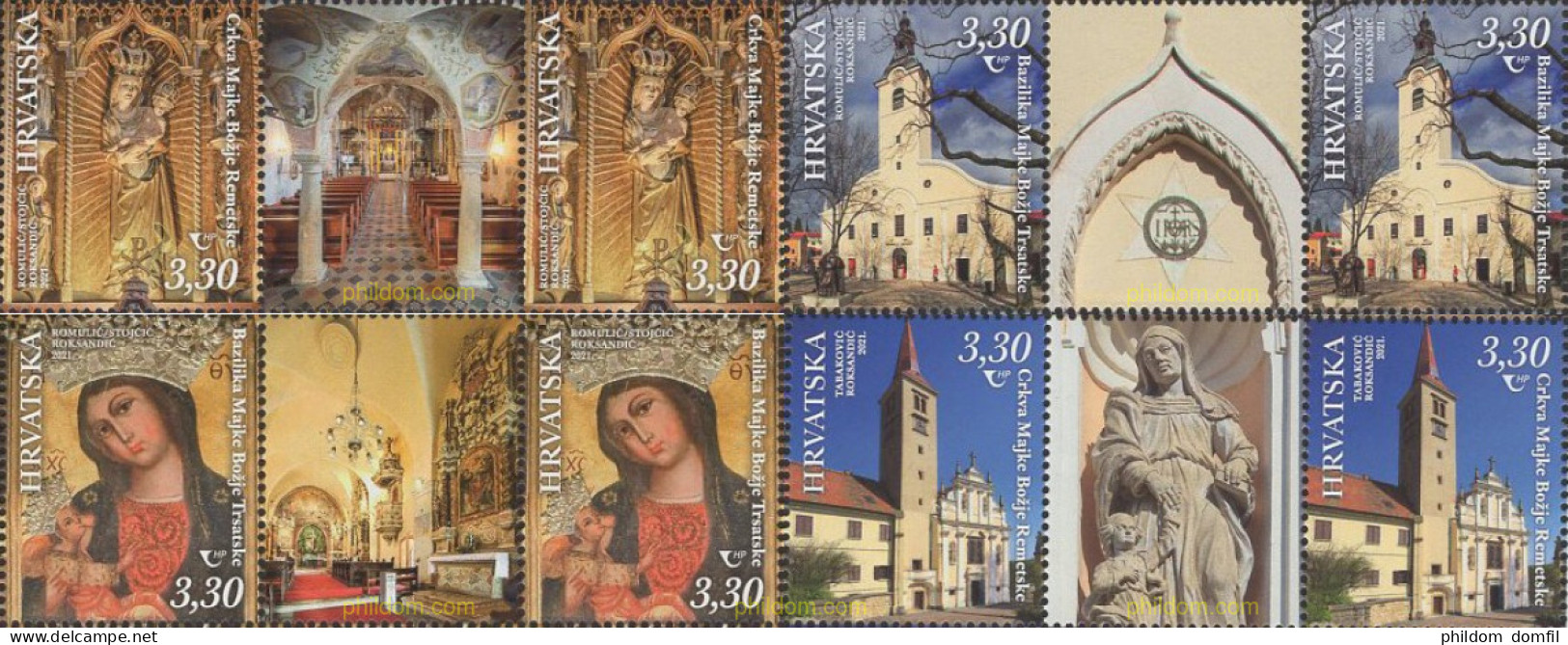 727932 MNH CROACIA 2021 SANTUARIOS MARIANOS CROATAS - Croatia