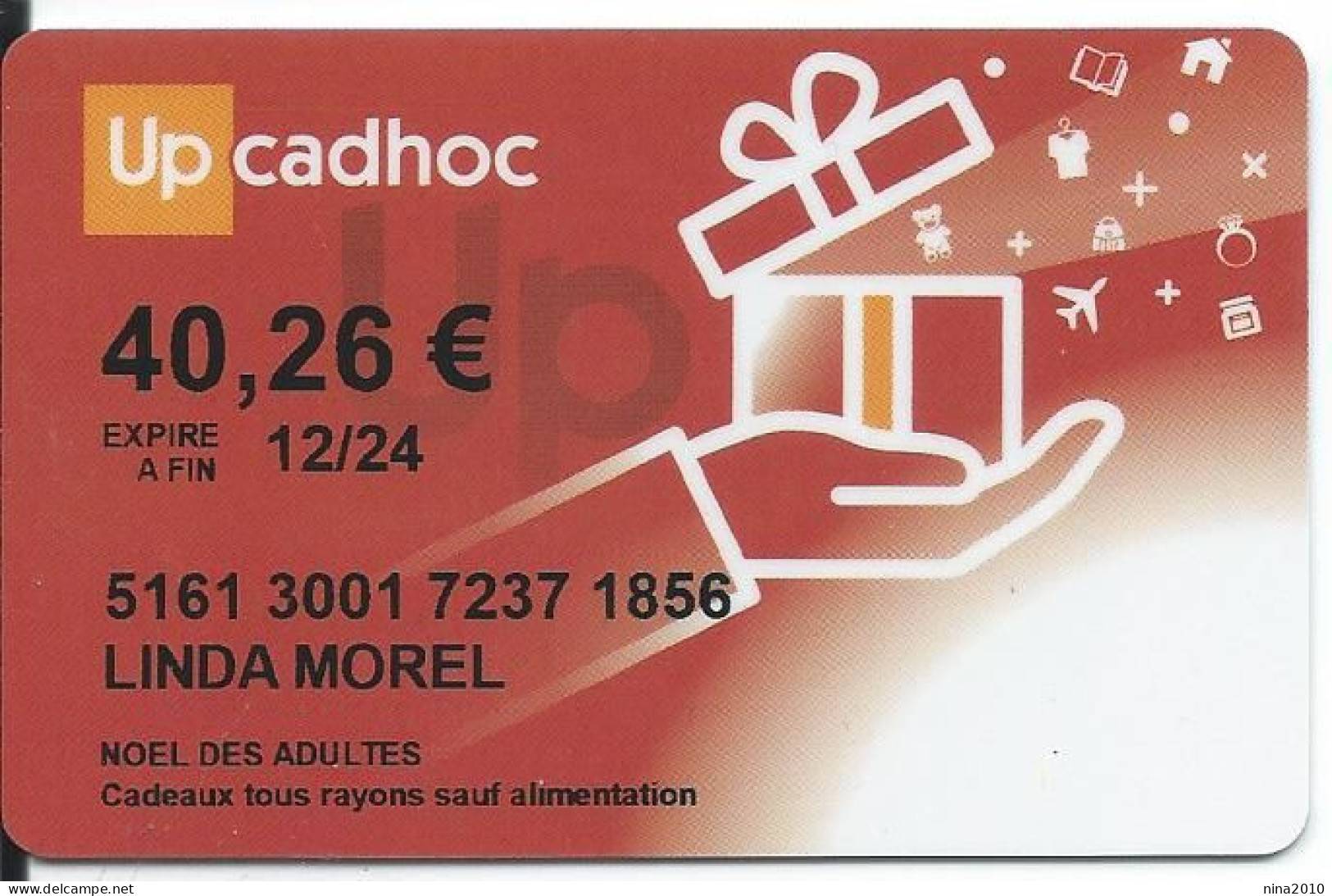 Carte Cadeau - Up Cadhoc40.26 €   - GIFT CARD /GESCHENKKARTE - Gift Cards