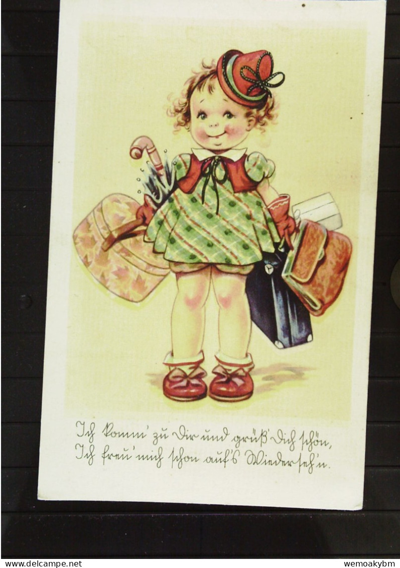 Karte Mit Kind "Gruß Zum Muttertag" - Rs. Beschrieben - Fête Des Mères