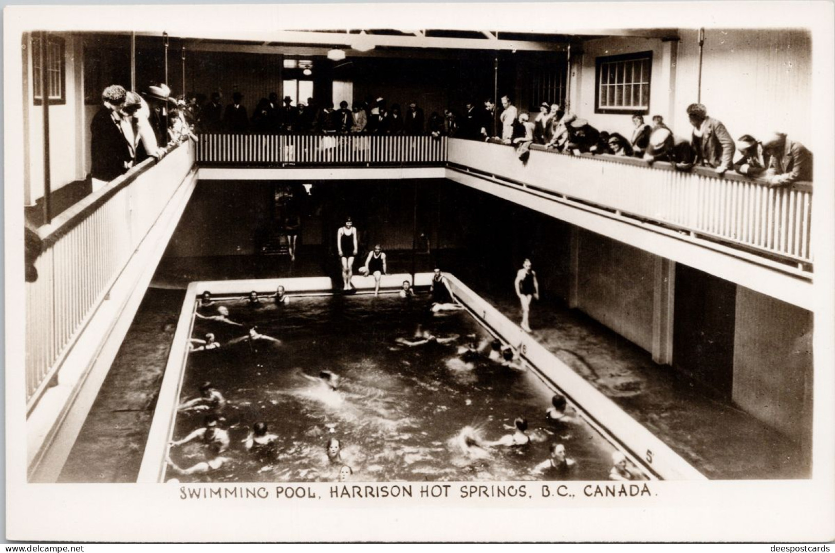 Harrison Hot Springs BC British Columbia Swimming Pool Unused RPPC Postcard Z2 - Sonstige & Ohne Zuordnung