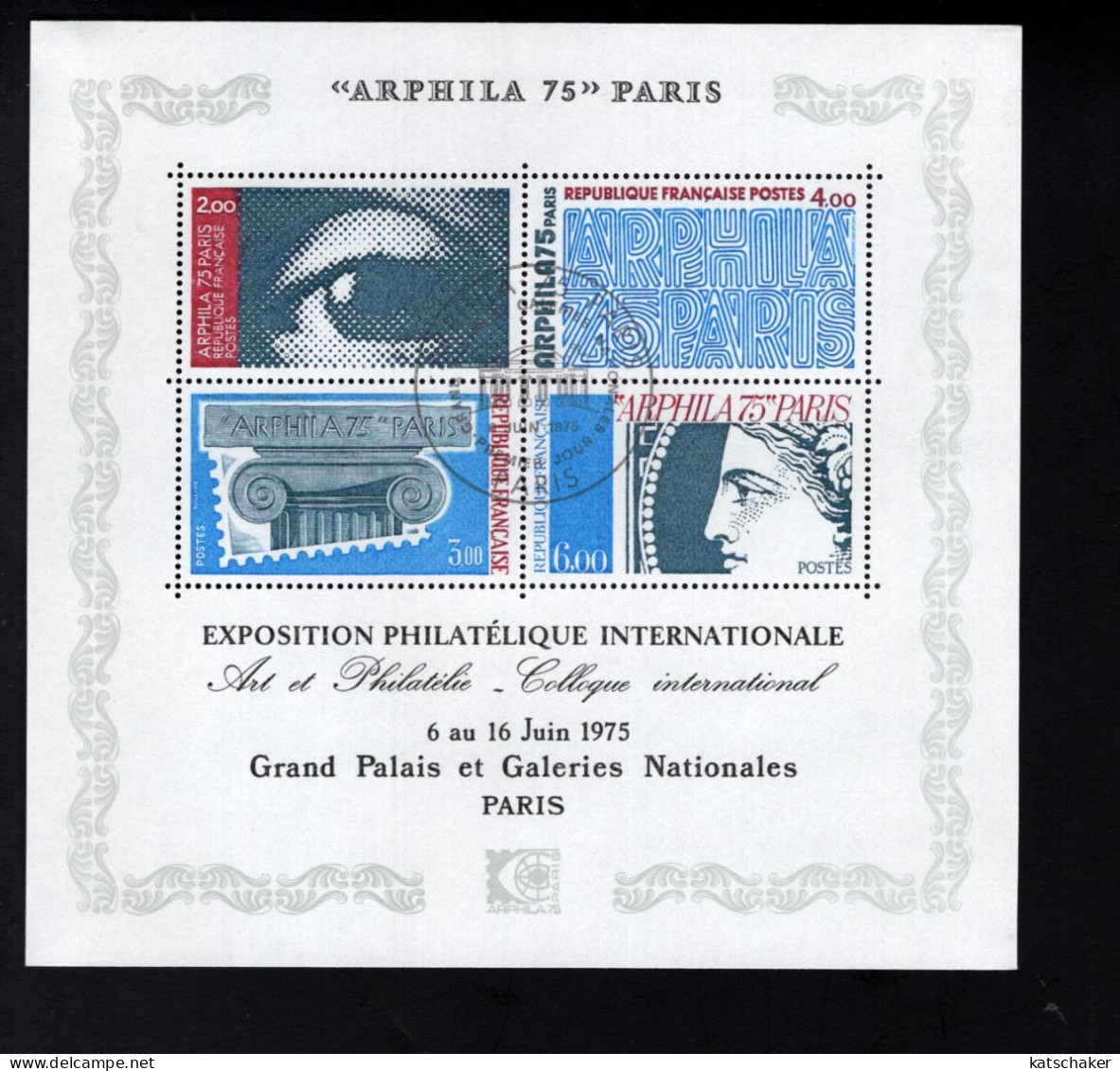 1994828447 1975 YVERT BLOC 7  (O) GESTEMPELD - USED - ARPHILA 75 PARIS - Gebraucht