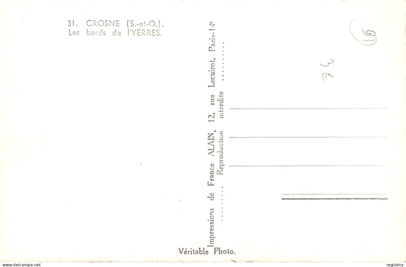 91-CROSNE-BORDS DE L YERRES-N°T296-E/0279 - Crosnes (Crosne)